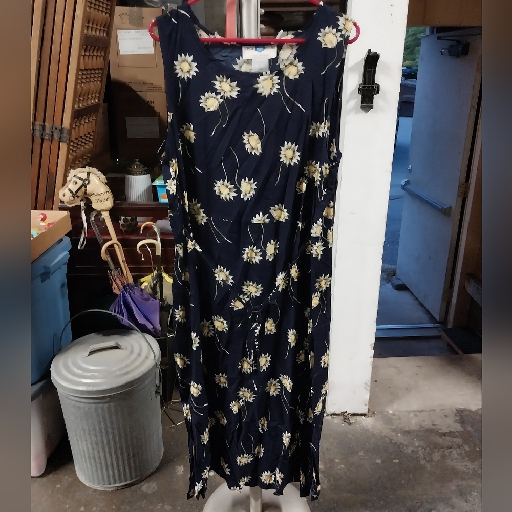 True Blue Floral Navy Dress
